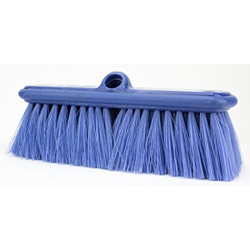 SPARTA Heavy-Duty Deck Scrub Brush with Bumper 95 Inches Blue