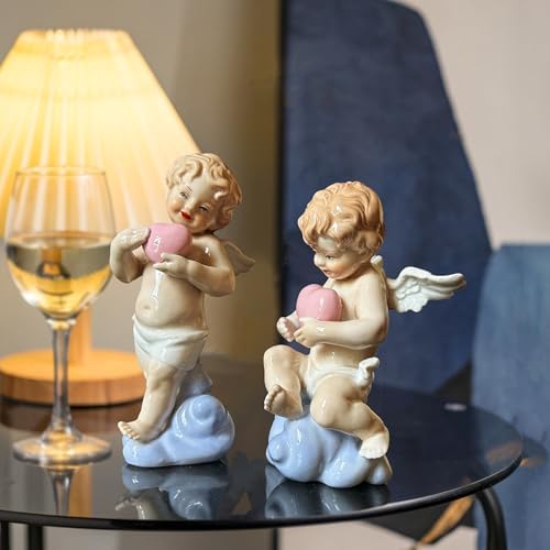 MTME Angel Cupid Porcelain Figurine Heartfelt Gift