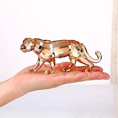 DOJOZ Crystal Leopard Cheetah Realistic Home Decor Statue