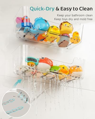 Ginnerella Bath Toy Storage 2 Pack Organizer