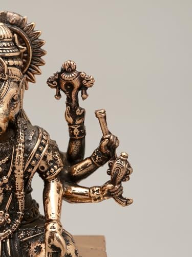 Small Superfine Eight Armed Goddess Varahi Brass Statue