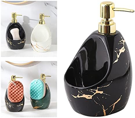 Duiaynke Countertop Soap Dispenser with Sponge Holder - Black