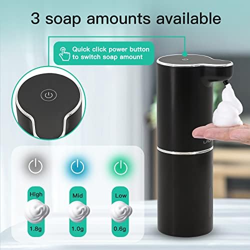 LAOPAO Touchless Foaming Soap Dispenser 300ml Black