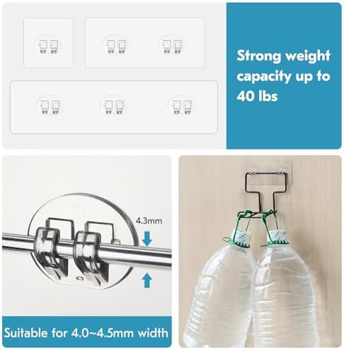 Shower Caddy Adhesive Replacement Set 8-Pack