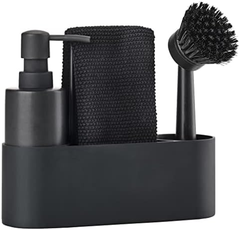 ZONE DENMARK 4 Piece Dishwash Set - Modern Black Design