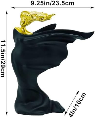 Modern Abstract Goddess 12-Inch Gold Statue
