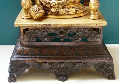 Brass Goddess Saraswati Statue with Veena