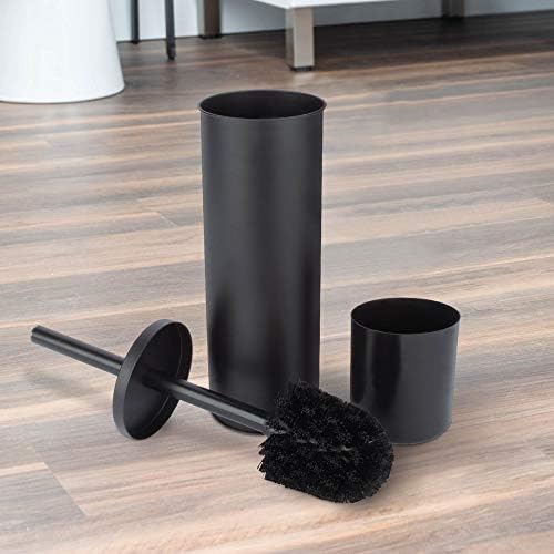 JS Jackson Supplies Sleek Toilet Brush Holder - Matte Black