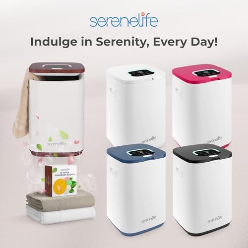 SereneLife SLTLWSQ83 23L Wooden Towel Warmer with Timer