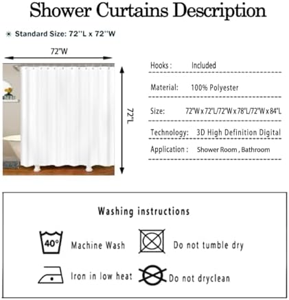 Feelyou Cheer Bath Curtain Set 72x72 Kids Friendly