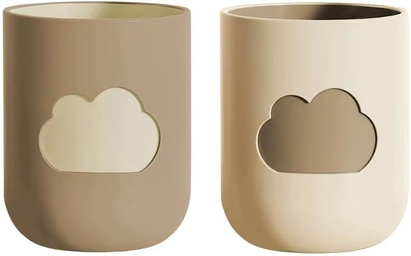 RabyLeo Simple Cloud Mouthwash Cup Beige Brown