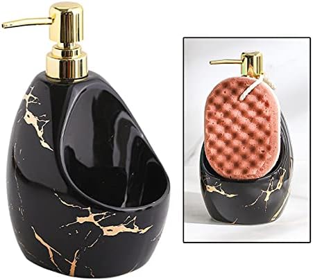 Duiaynke Countertop Soap Dispenser with Sponge Holder - Black