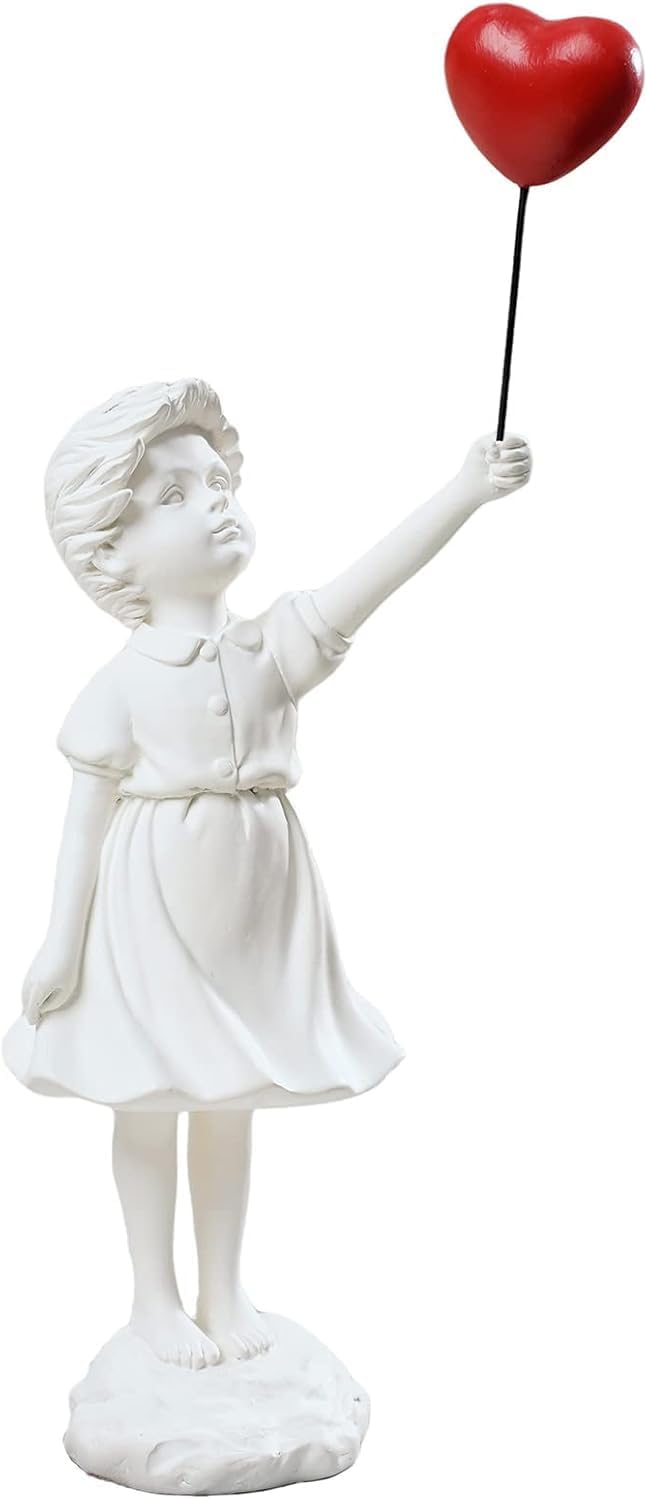 Banksy Love Balloon Girl Resin Statue Modern Home Decor