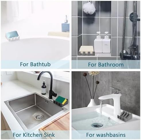 Coipdfty Soap Dishes with Suction and Drainage