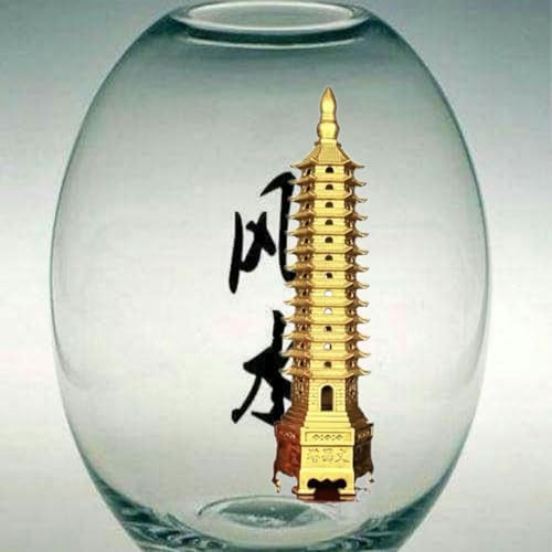 Golden Wen Chang Pagoda Tower Statue Career Luck