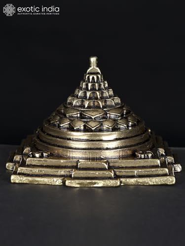 Superfine Shri Yantra Brass Statue for Home Pooja