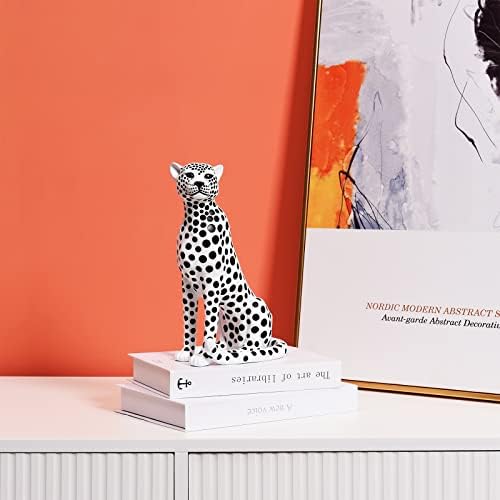 Quoowiit Leopard Sculpture for Home Decor