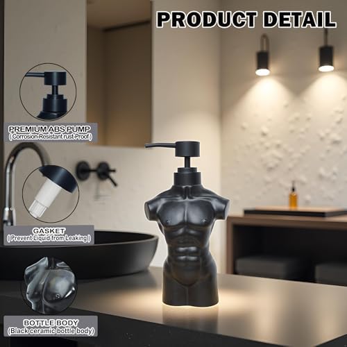 CAAHANJIA Ceramic Boy Soap Dispenser Set 1