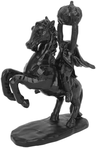 Fdit 22cm Headless Horseman Halloween Statue