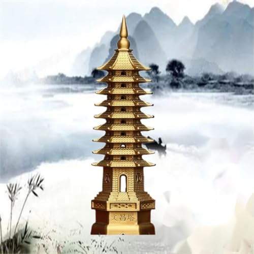 Golden Wen Chang Pagoda Tower Statue Career Fame 13 Layer