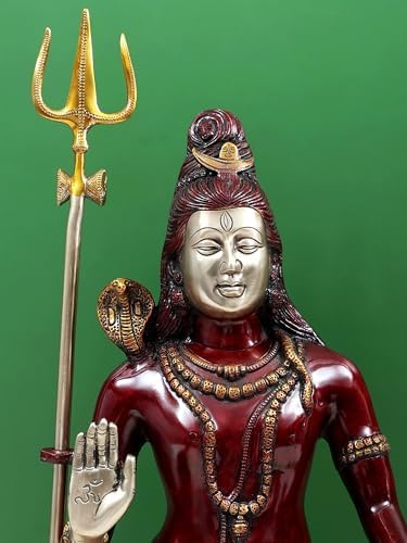 Brass Lord Shiva Idol Statue Divine Home Decor