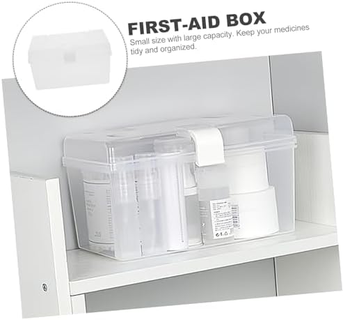 WRITWAA Portable First Aid Box with Handle and Buckle Design