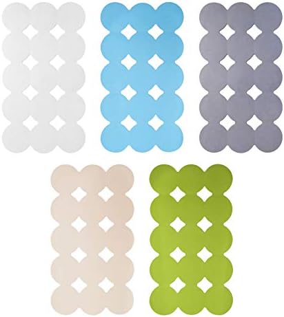 Webos Non-Slip Bath Mat with Suction Cups Soft Rubber 28x16 Inch