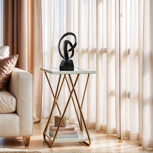 aboxoo Black Mobius Knot Sculpture Modern Decor Statue