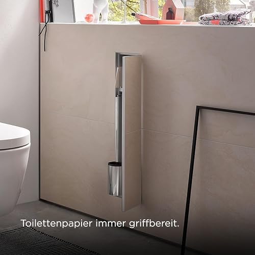 ASIS Plus Flush-Mounted Cabinet for Toilet Brush and Paper