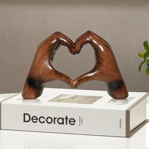 Heart Hands Sculpture Decor for Living Room Office Bedroom