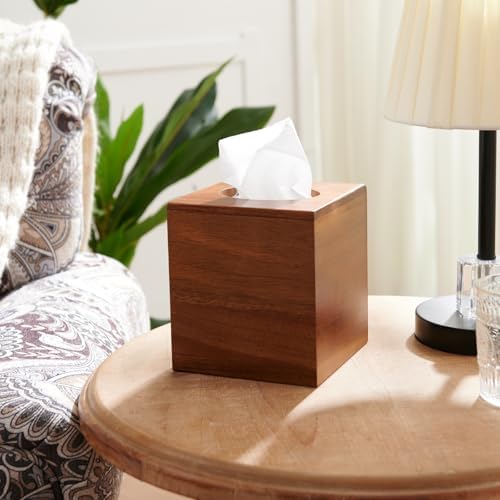 YANGQIHOME Acacia Wood Tissue Box Cover