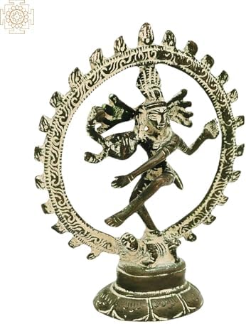 3-Inch Brass Nataraja Shiva Statue Spiritual Home Decor