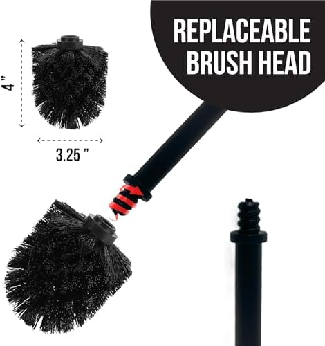 Splash Home Buena Toilet Brush with Chrome Holder 1