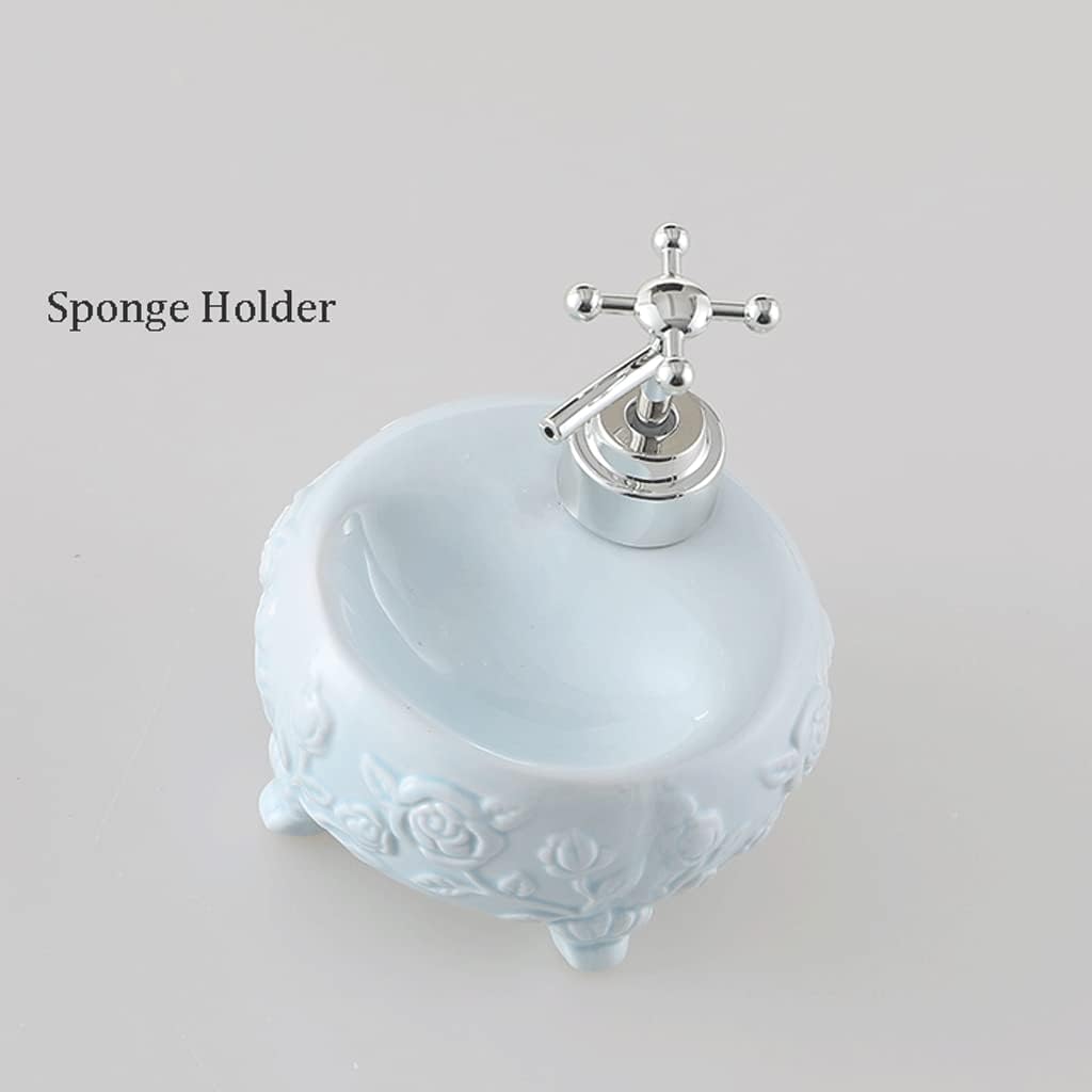 Cute Ceramic Soap Dispenser for Kids Bathroom Pink