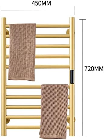Gold Heated Towel Warmer with Built-In Timer