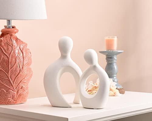 Quoowiit Abstract Love Couple Sculptures for Home Decor