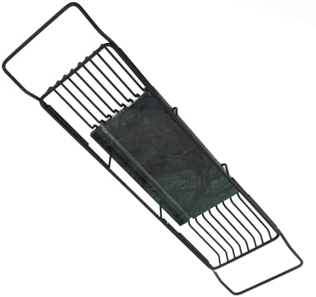 Fafeicy Metal Marble Bathtub Rack - Space Saving Anti Slip