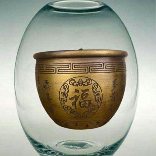 Ecqizer Handmade Golden Treasure Basin Feng Shui Decor 1