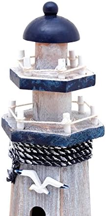 Rustic Wood Lighthouse Decor 1025 H