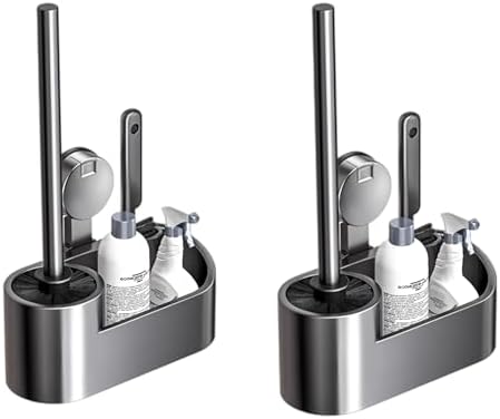 GHYFFF 2 in 1 Toilet Brush and Holder Set