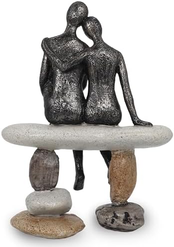 Abstract Couple Statue Cast Iron Design
