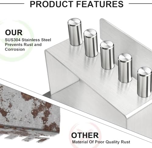 Stainless Steel Toothbrush Holder with 4 Slots