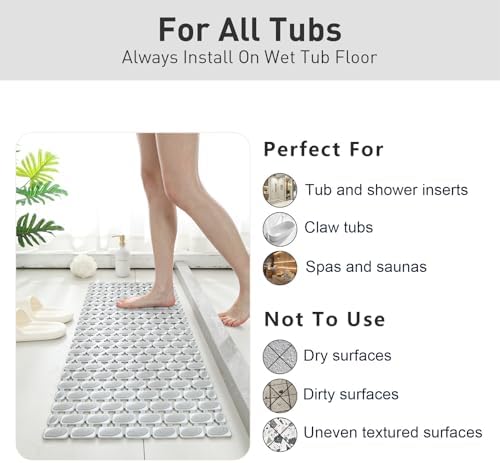 XIYUNTE Upgrade Shower Mat Non Slip Bathtub Mat