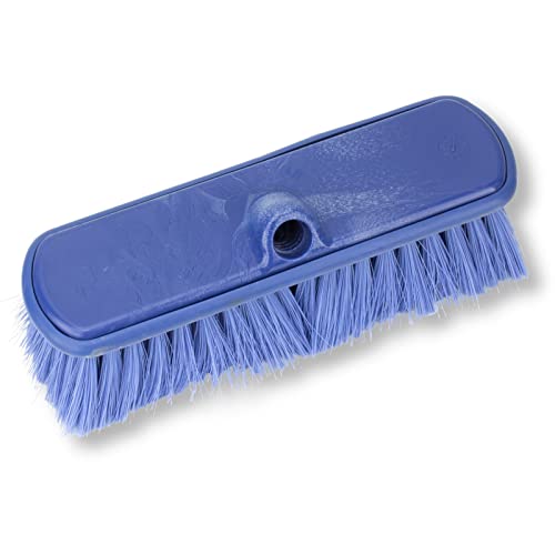SPARTA Heavy-Duty Deck Scrub Brush with Bumper 95 Inches Blue