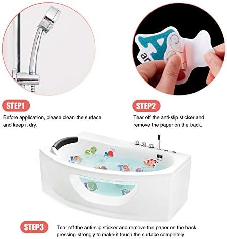 Secopad Non-Slip Bathtub Stickers 26PCS Alphabet Decals