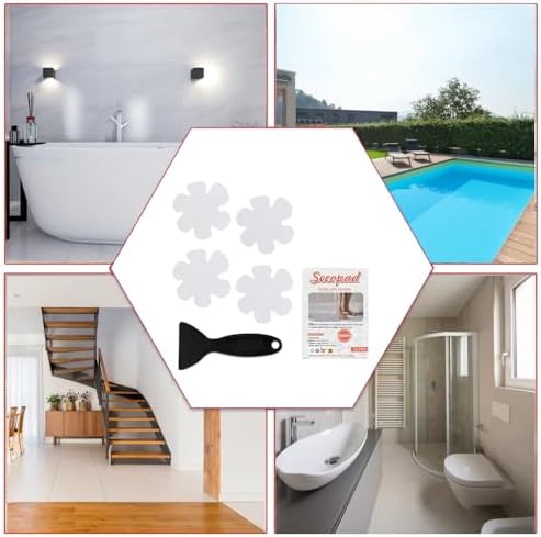 Non-Slip Bathtub Stickers with Silicone Scraper