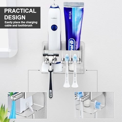 Stainless Steel Toothbrush Holder with 4 Slots