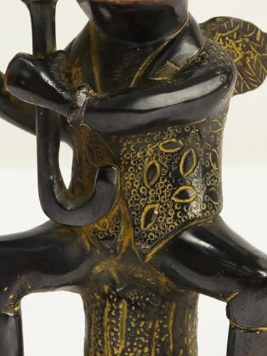 Exotic India Frog Brass Statue with Umbrella 1