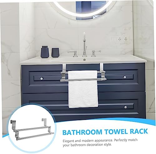 Adjustable Towel Rack for Bathroom with Dual Rod Design