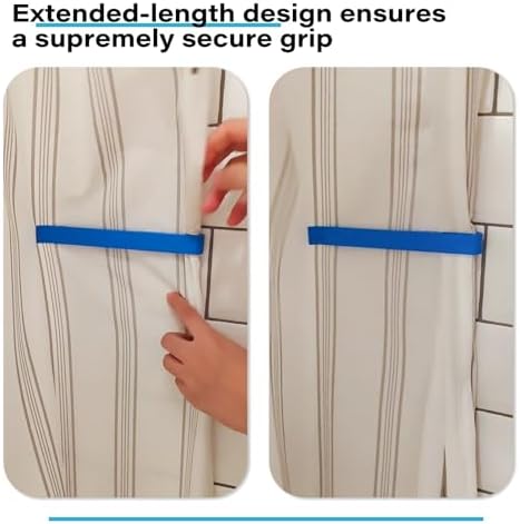 2 Packs Self Adhesive Shower Curtain Clips - Blue